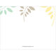 Green and Yellow Botanical Leaves Foldover Note Cards Image 1 of 3